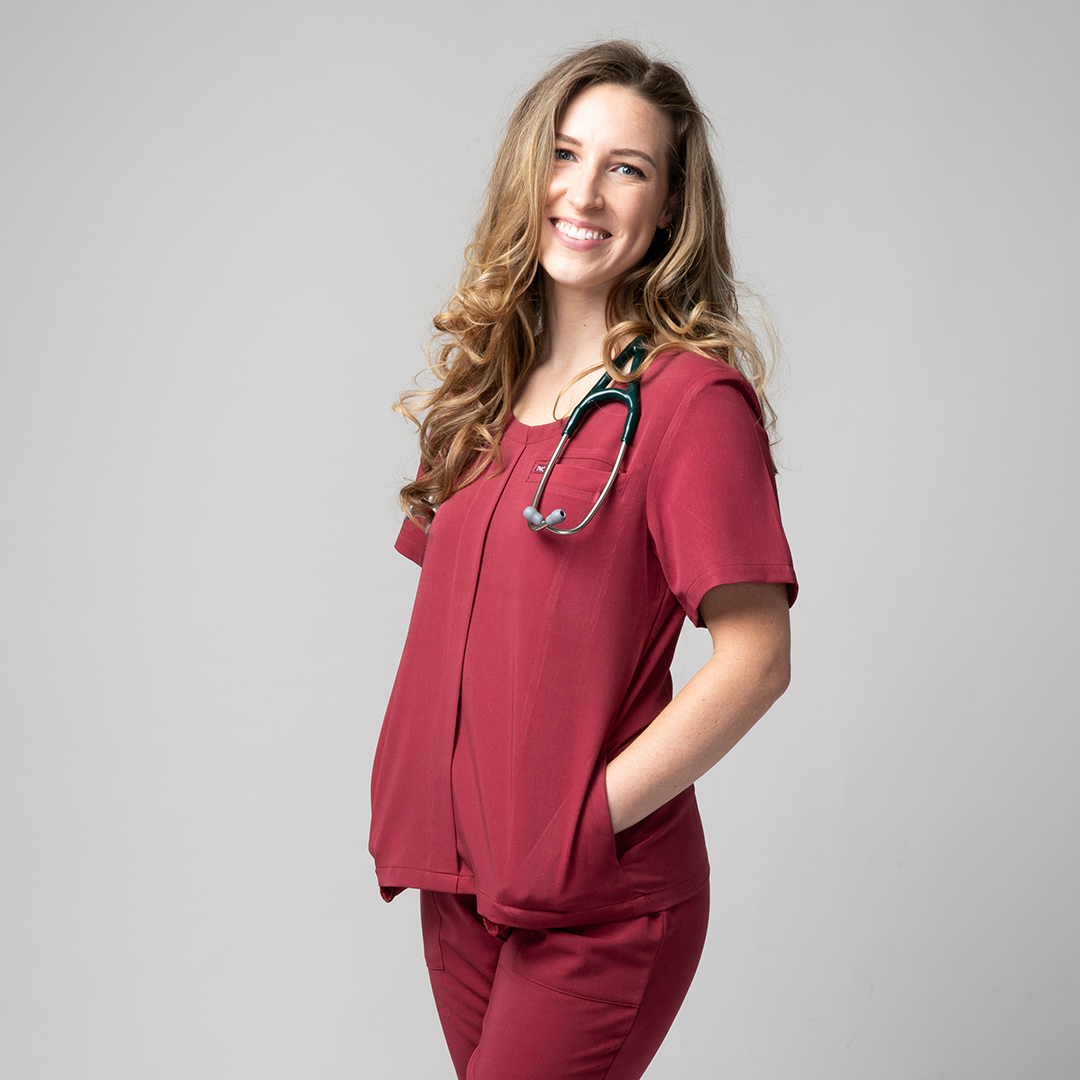 India Double Pocket Scrub Top